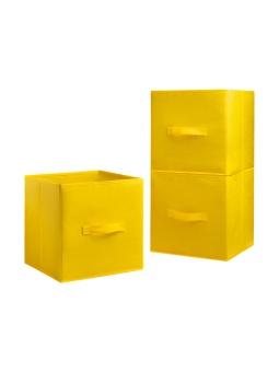 Короб для хранения GEMLUX 28x28x28 желтый